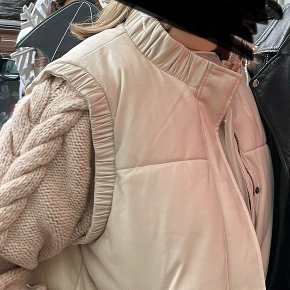 Unreal Fur Barcelona Coat Vegan Leather and Knit - Picture 7 of 7